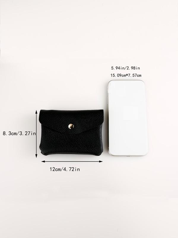 Women's Minimalist Plain Color Card Holder, Casual Versatile Large Capacity Wallet, Trendy All-match Short Wallet for Daily Use