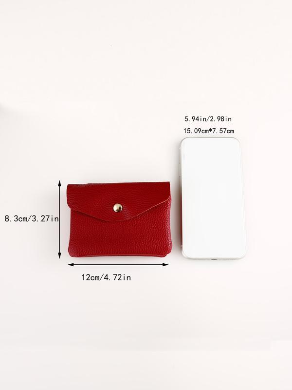 Women's Minimalist Plain Color Card Holder, Casual Versatile Large Capacity Wallet, Trendy All-match Short Wallet for Daily Use