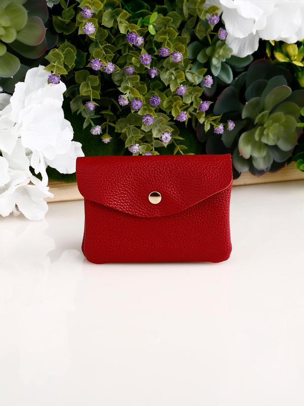 Women's Minimalist Plain Color Card Holder, Casual Versatile Large Capacity Wallet, Trendy All-match Short Wallet for Daily Use