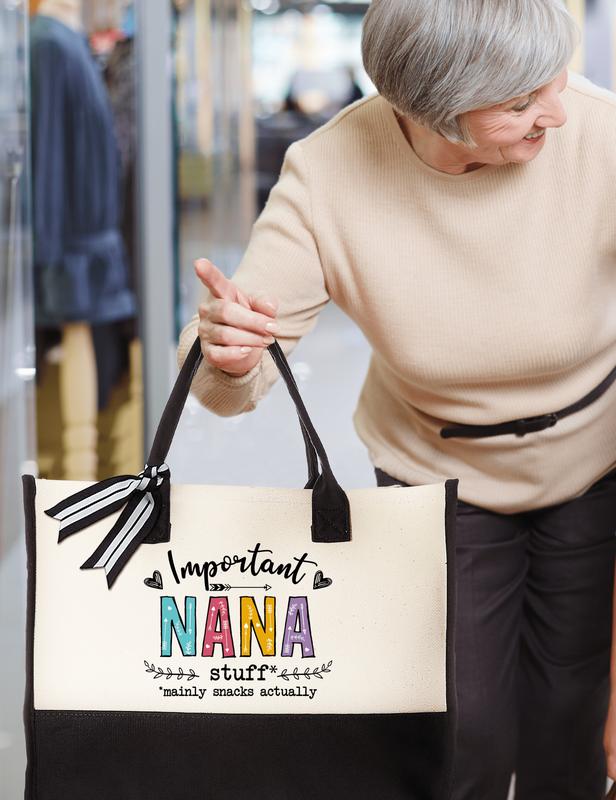 Gifts for Grandma - Gifts for Grandma Birthday Unique, Nana Birthday Gifts - Christmas Grandma Gifts from Grandchildren - Grandmother Gifts, Nana Gifts, Grandma Gift Ideas - Canvas Tote Bag for Nana