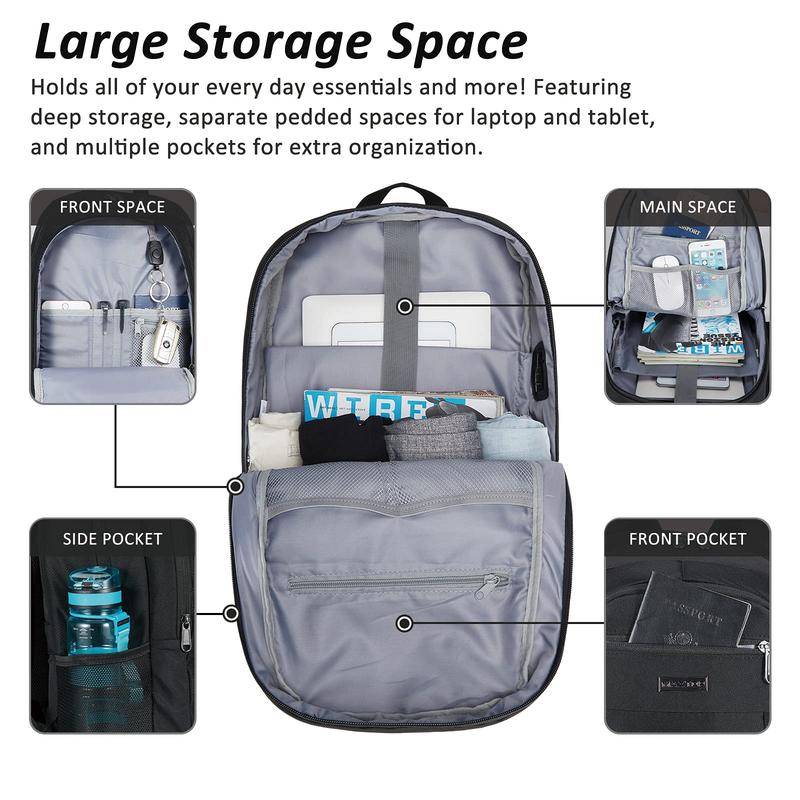 Travel Laptop Backpack Business Backpacks with USB Charging Port Water Resistant School College Bookbag