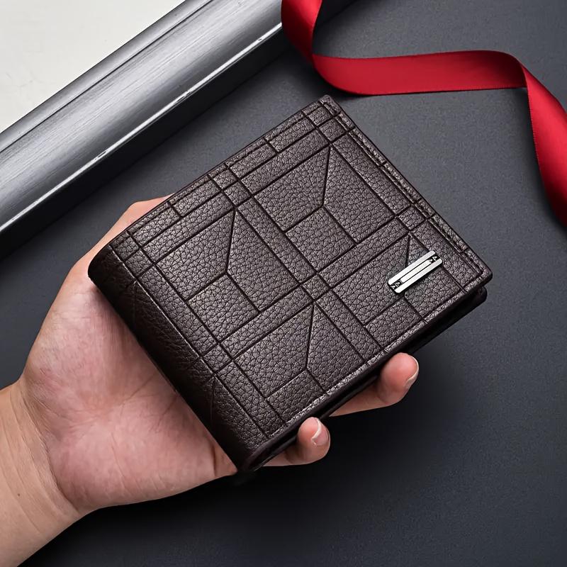 1pc Elegant PU Leather Large Capacity Slim Design Wallet With Multi-Card Slots, Ideal Gift For Men