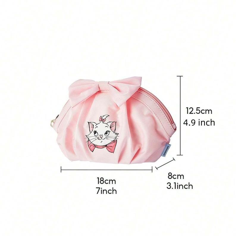 Disney Classic Marie Series Cosmetic Bag Makeup Bag Dumpling Design Cosmetic Storage Bag Portable For Women&Girls