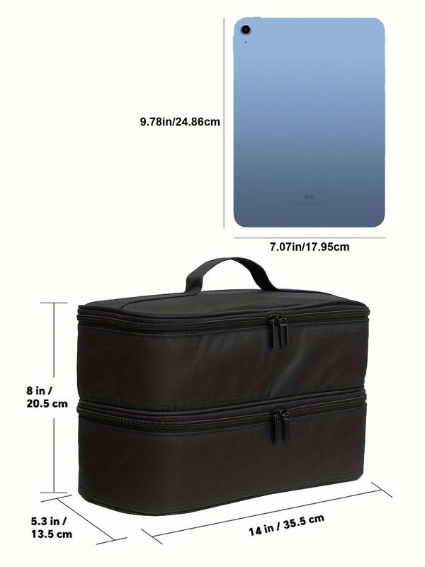 Double Layer Carrying Case, Portable Travel Case Storage Organizer Bag for Hair Curler Tools