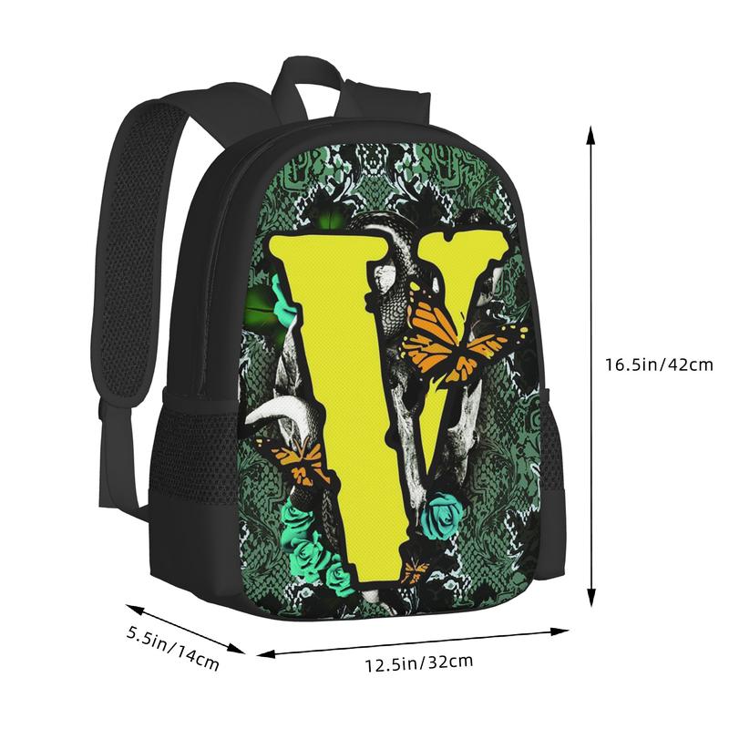 Vlone Backpack Set 17In Fashion Backpacks Cartoon Backpacks Casual Travel Bag Anime Laptop Backpack Color A12