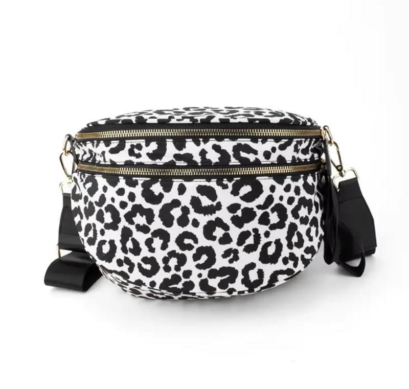 Black and White Checkered Nylon Bum Bag PlusSize Friendly Fanny Pack Crossbody-SpaciousDesign for Essentials-MORE COLORS! great gift