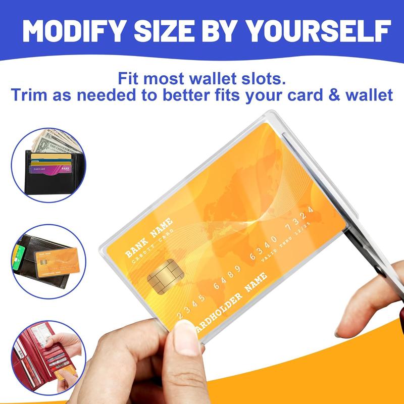 10 PCS Social Security Card Protector Sleeves New Medicare Card Protector Sleeve Credit Card Holder,31 Mil Soft Clear Plastic Card Sleeves, Waterproof SSN Card Protector Ramota