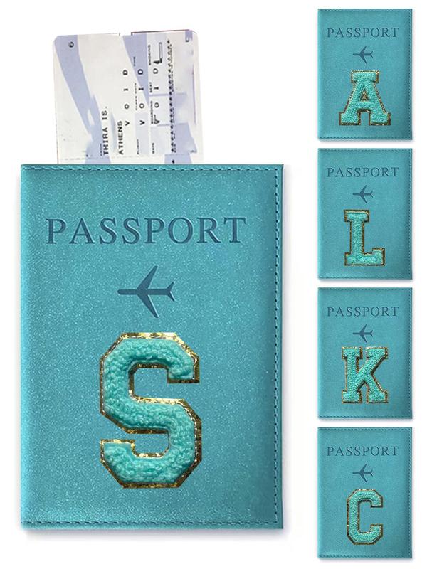 Letter Pattern Passport Case, Fashion Travel Wallet, Personalization Passport Holder Cover, Credit Card Sets for Men and Female, Vacation Travel Accessories