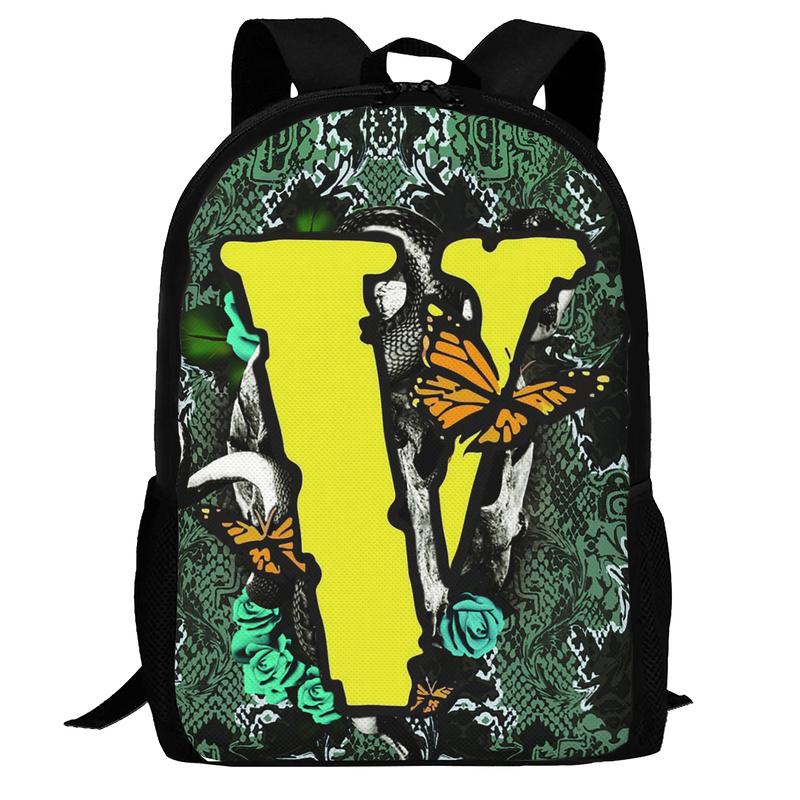 Vlone Backpack Set 17In Fashion Backpacks Cartoon Backpacks Casual Travel Bag Anime Laptop Backpack Color A12