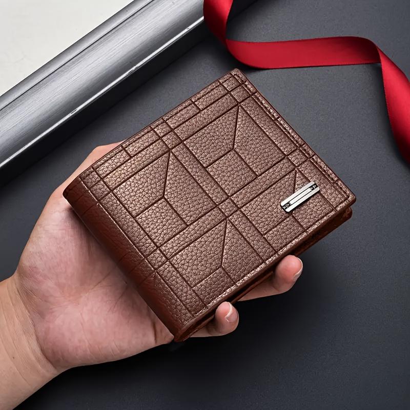 1pc Elegant PU Leather Large Capacity Slim Design Wallet With Multi-Card Slots, Ideal Gift For Men