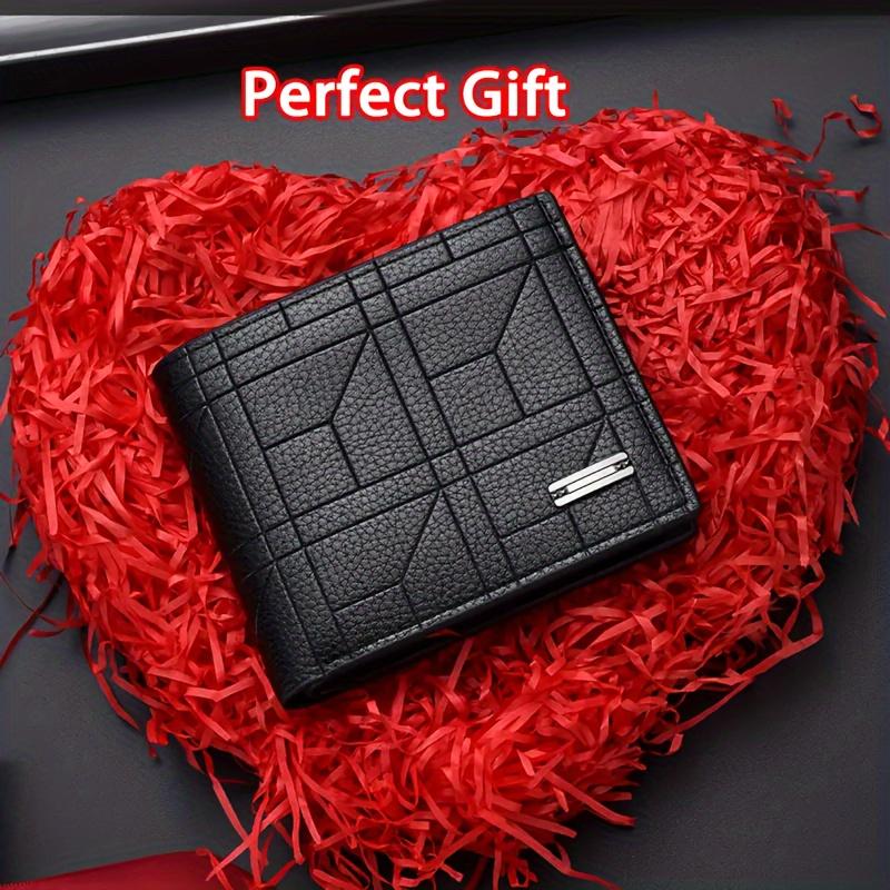 1pc Elegant PU Leather Large Capacity Slim Design Wallet With Multi-Card Slots, Ideal Gift For Men