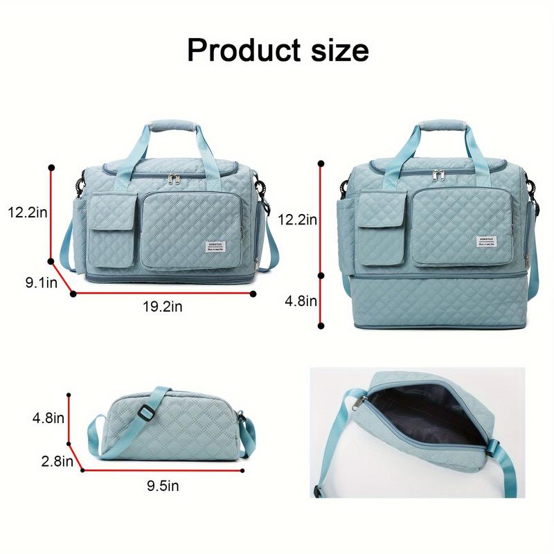 Weekender Travel Bag for Women with Shoe Compartment, Waterproof Extendable Travel Duffle Bag, Overnight Gym Tote Bag, Carry On Bag with Toiletry Bag