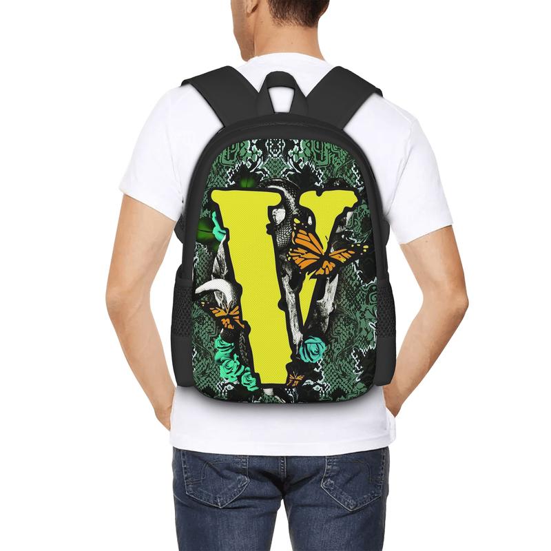 Vlone Backpack Set 17In Fashion Backpacks Cartoon Backpacks Casual Travel Bag Anime Laptop Backpack Color A12