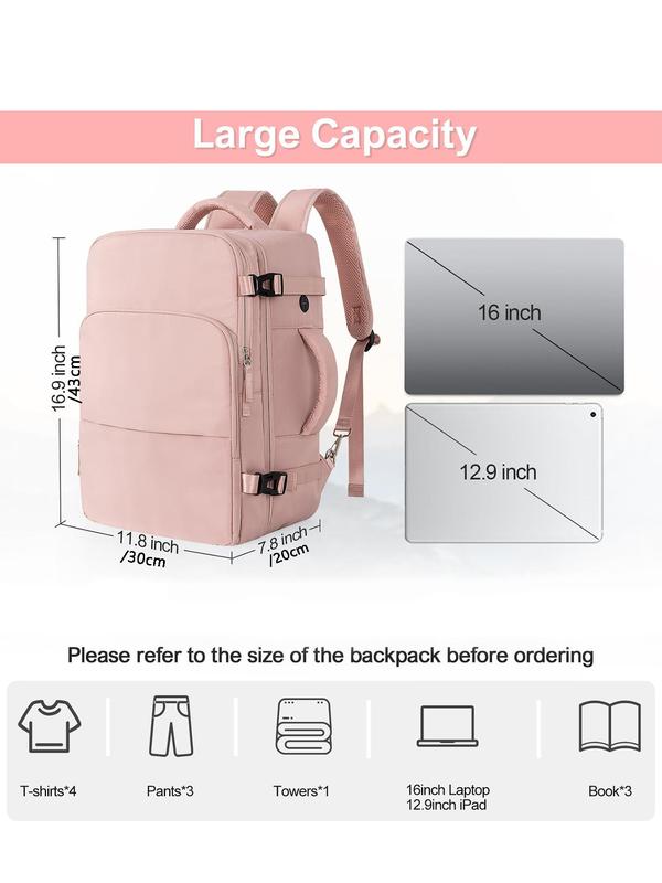 Travel Backpack with Toiletry Bag, Durable Backpack with USB Charging Port, Personal Item Travel Bag with Toiletry Bag for Women and Men