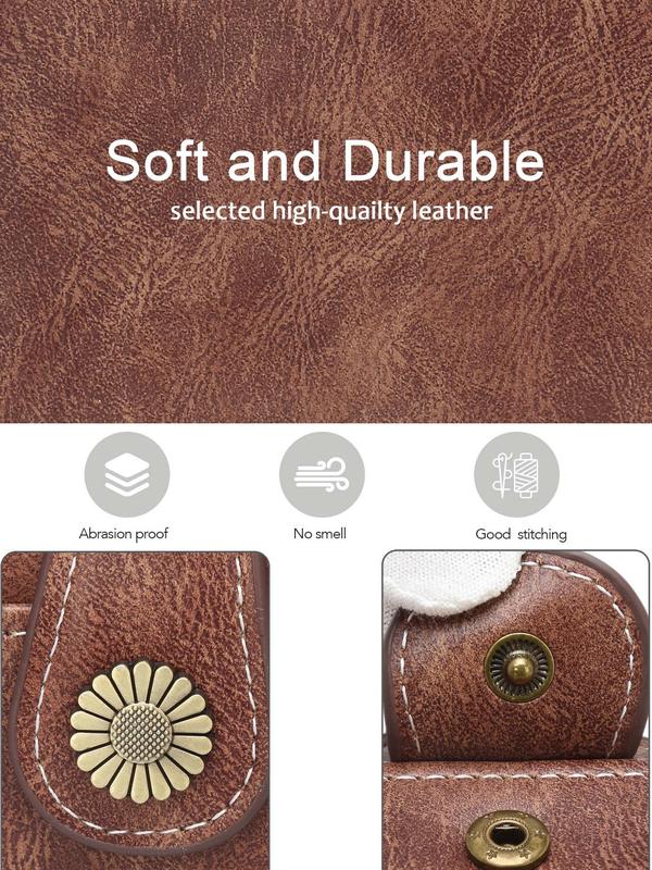 Women's Solid Color Zipper Short Wallet, 2024 New Style Fashionable PU Leather Card Holder, Casual Versatile Wallet for Daily Travel Work Commute