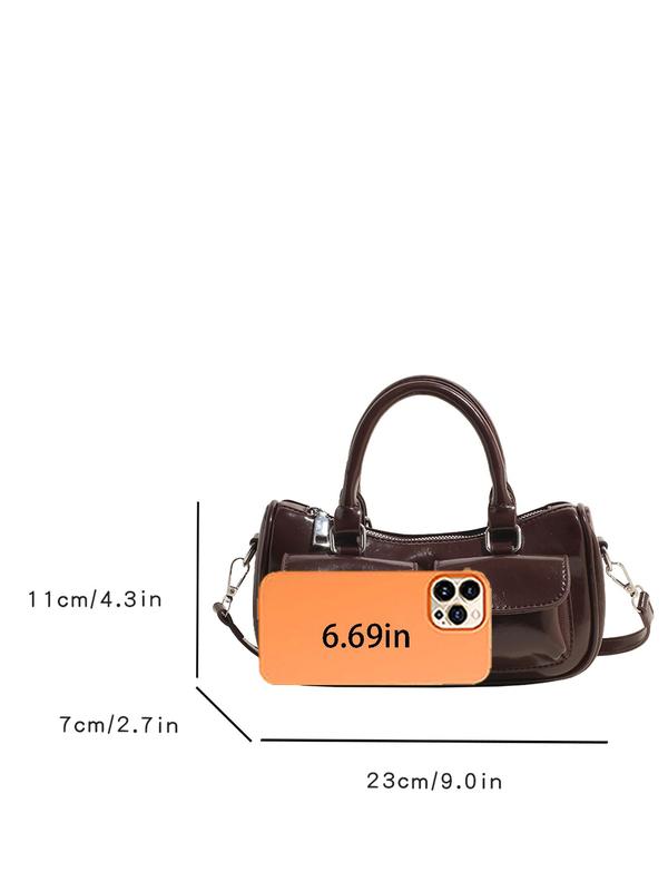 Women's Elegant PU Leather Baguette Bag, Fashionable Multi-pocket Shoulder Bag for Daily Used, Casual Trendy Versatile High-quality Daily Crossbody Bag