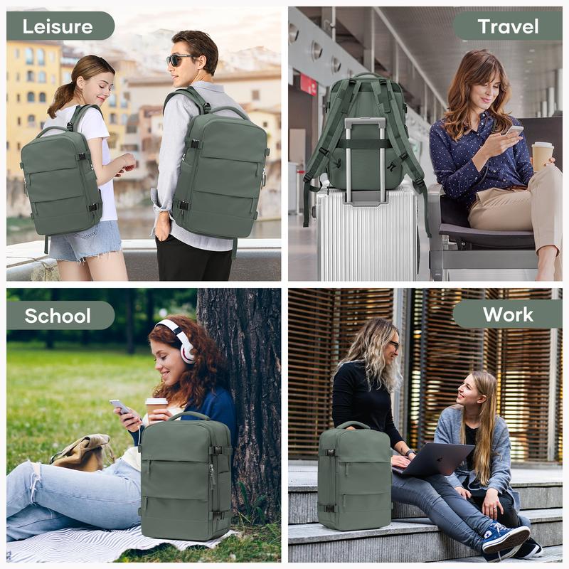 Kibachev 2024 Casual Large Capacity Airport Approved Travel Backpack For Women Men,Personal item Carry On Airback Backpack 40x20x25cm,School Backpack For Airplane With Laptop Compartment