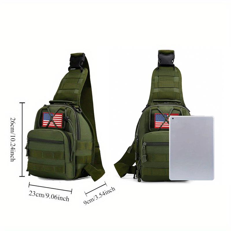 tactical sling bag Autumn multi-function tactical shoulder bag with adjustable shoulder strap, fashionable oxford fabric zipper chest bag, unisex, suitable for daily use, hiking and camping boom  bag