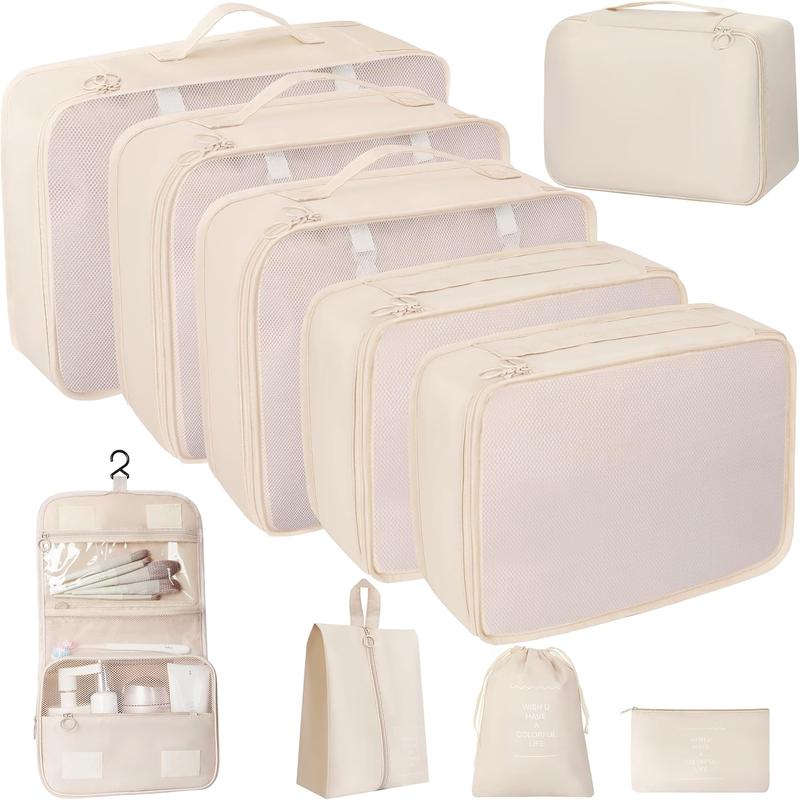 10 count Set Packing Cubes For Travel Packing Organizers Travel Essentials Luggage Organizer Bags,Expandable Suitcase Organizer Travel Bags Packing Cubes For Suitcases Travel Accessories