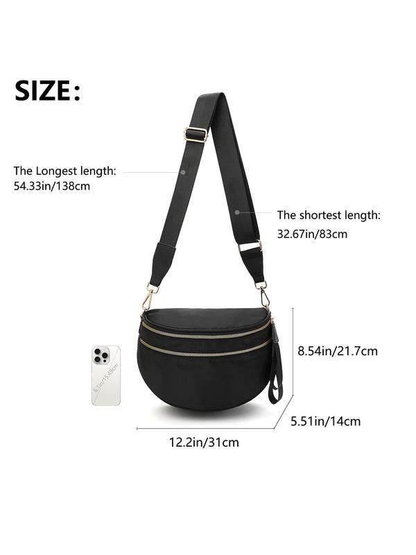 Women's Cow Print Fanny Pack, Large Capacity Multi-pocket Zipper Chest Bag, Trendy All-match Sling Bag for Daily Travel Outdoor