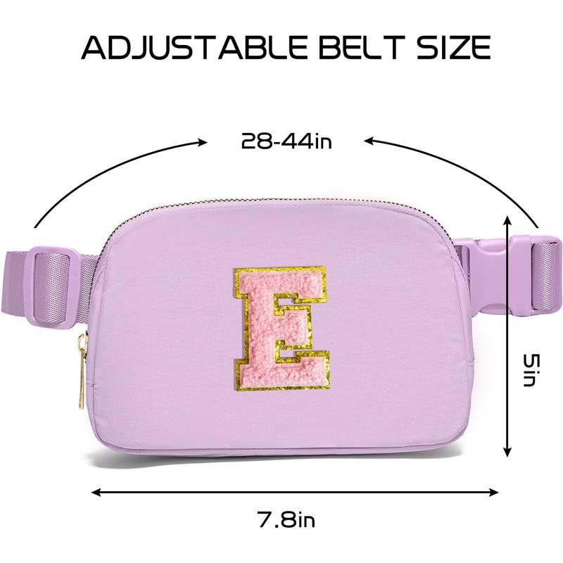 NEW YEAR CHRISTMAS Belt Bag Fanny Pack Crossbody Bags with Initial Letter -  Birthday Gifts Cute Stuff for Teenager Girls Trendy Preppy Stuff