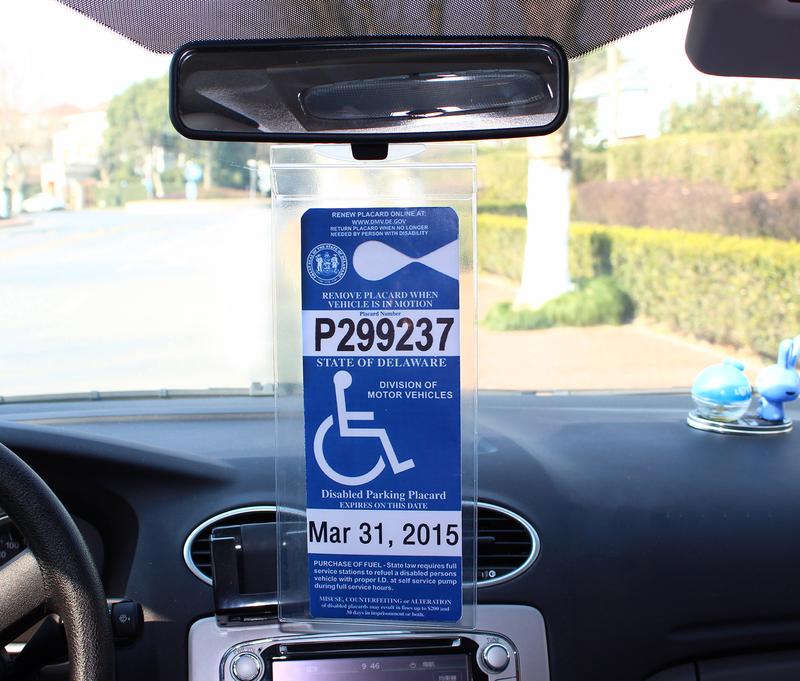 3Pcs Handicap Placard Holder Transparent Disabled Parking Permit Placard Sleeves Cover Protection