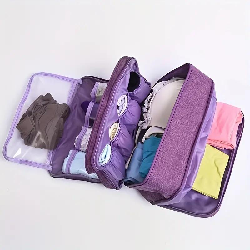 Portable Bra Storage Bag, 1 Count Underwear Sock Organizer Bag, Waterproof Travel Cosmetic Bag, Storage Organizer, Travel Essentials