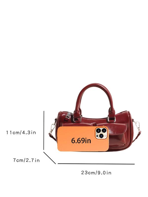 Women's Elegant PU Leather Baguette Bag, Fashionable Multi-pocket Shoulder Bag for Daily Used, Casual Trendy Versatile High-quality Daily Crossbody Bag