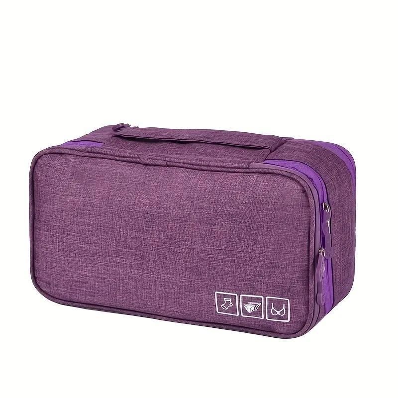 Portable Bra Storage Bag, 1 Count Underwear Sock Organizer Bag, Waterproof Travel Cosmetic Bag, Storage Organizer, Travel Essentials