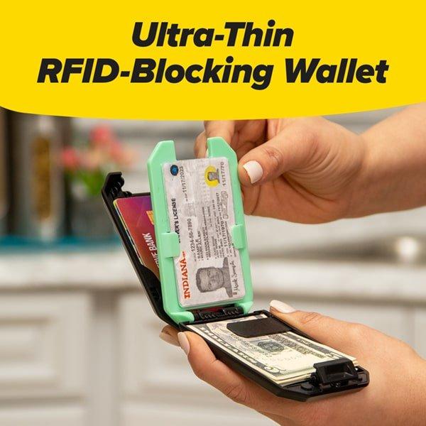 Slim Mint RFID Blocking Wallet, Rigid Aluminum Minimalist Wallet for Men Women