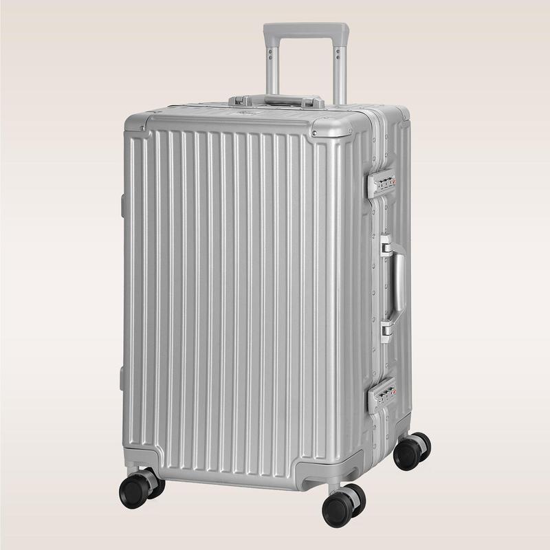 Carry On Luggage Aluminium Frame, PC ABS Hard Shell, Suitcases with Wheels, TSA Lock, No Zipper