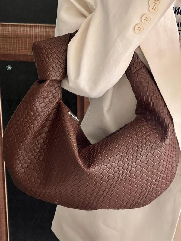 Women's Crocodile Knot Design Shoulder Bag, Luxury Bags Fashionable Large Capacity Crossbody Bag for Daily Life, Casual Trendy Versatile Commuting Bag