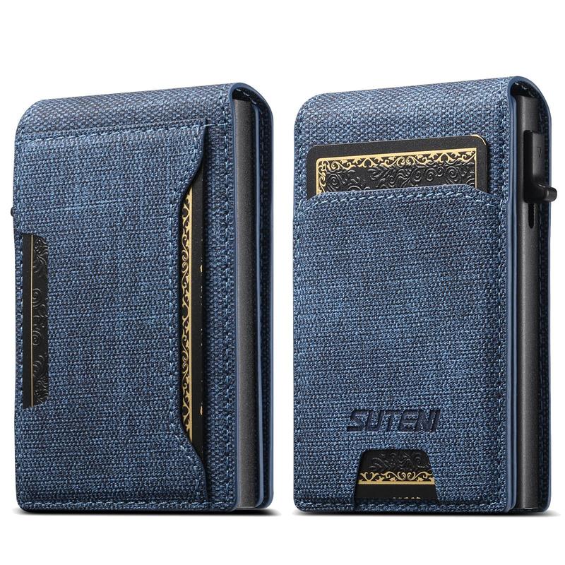 SUTENI Card Holder Wallet, 1 Count Large Capacity Card Holder, Mobile Phone Back Card Holder, Phone Accessories for Men & Women