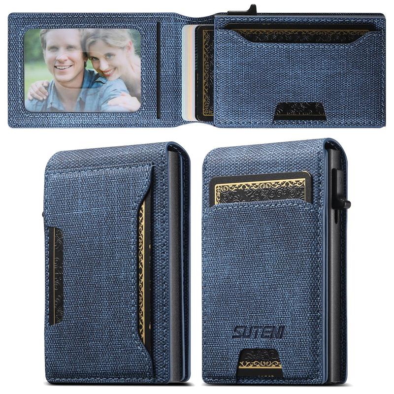 SUTENI Card Holder Wallet, 1 Count Large Capacity Card Holder, Mobile Phone Back Card Holder, Phone Accessories for Men & Women