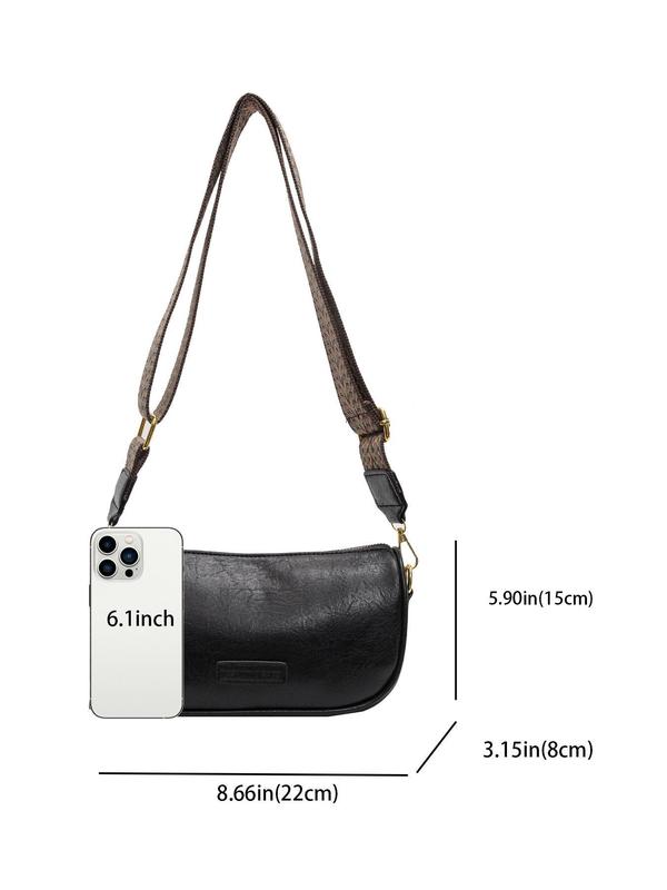 Women's Fashionable Solid Color Crossbody Bag, Casual PU Leather Shoulder Bag for Daily Used, Trendy Versatile High-quality Daily Commuting Bag