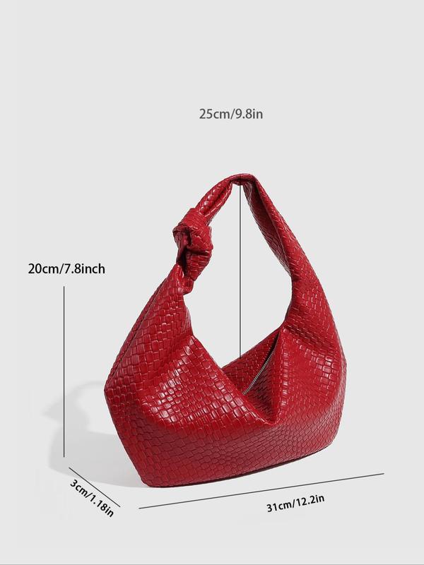 Women's Crocodile Knot Design Shoulder Bag, Luxury Bags Fashionable Large Capacity Crossbody Bag for Daily Life, Casual Trendy Versatile Commuting Bag