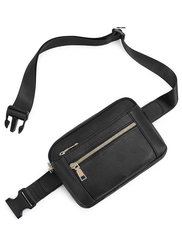 Women's Fashionable Fanny Pack, Casual Versatile Zipper Belt Bag for Daily Used, Trendy All-match Sling Bag for Women & Girls