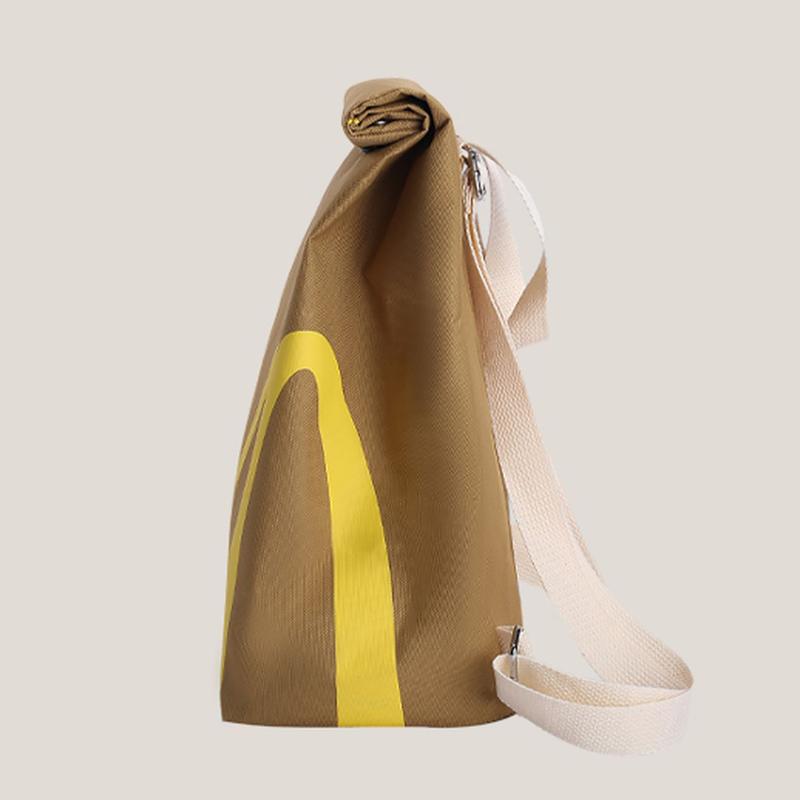 Funny McDonald's Paper Canvas Backpack Casual Daypack Bag for Men Women Birthday Gift