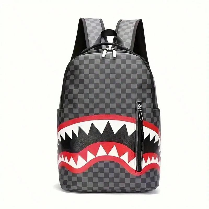 Stylish Shark Backpack - Large Capacity Laptop Storage, Comfortable Straps, Durable - Perfect For Work Or School