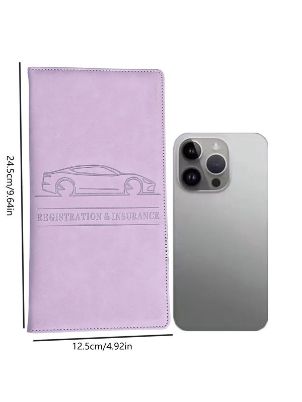 Car Registration & Insurance Card Holder, PU Leather Car Registration & Insurance Card Wallet, Car Accessories for Men & Women