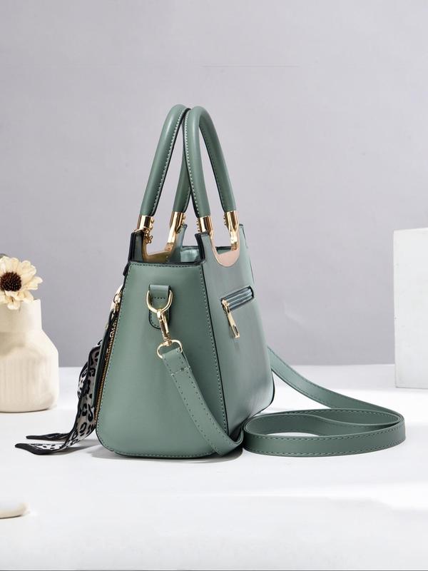 Women's Elegant Minimalist Handbag with Charm, Fashionable Large Capacity Shoulder Bag for Daily Used, Casual Trendy Versatile High-quality Daily Commuting Bag