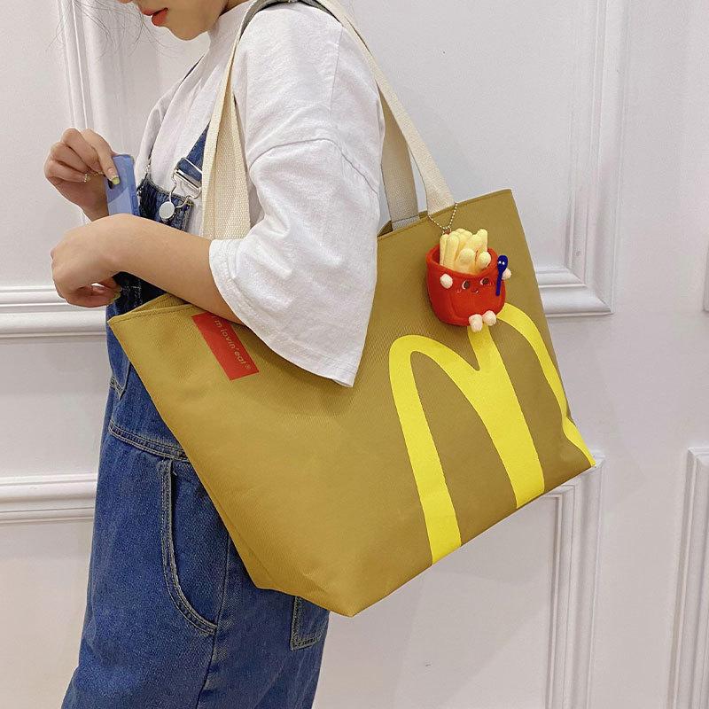 Vintage McDonald's Tote Bag Women Crossbody Bag for Women Travel Shoulder Bags Handbags Eco Bag