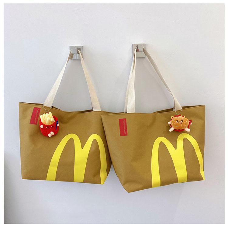 Vintage McDonald's Tote Bag Women Crossbody Bag for Women Travel Shoulder Bags Handbags Eco Bag