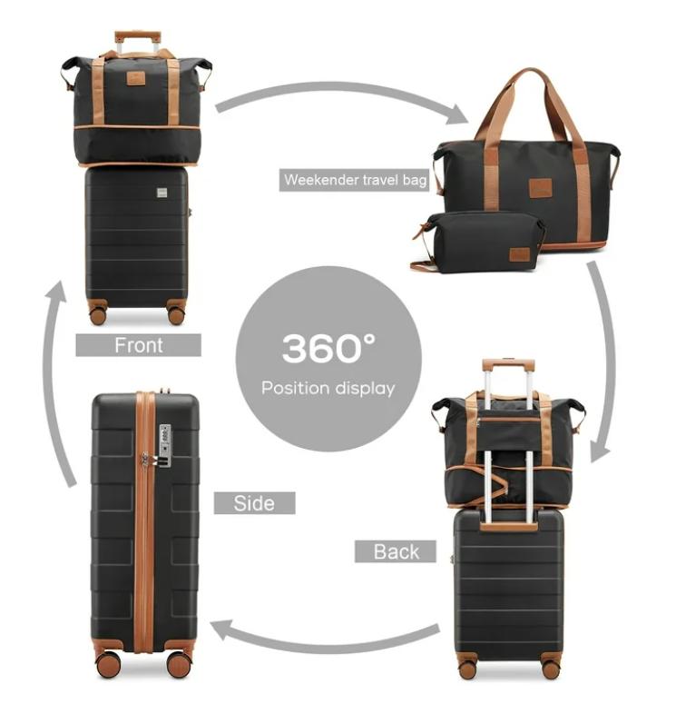 imiomo 20 inch Carry-On Luggage Hardside Swivel Wheeled Carry-On Suitcase 3-Piece Set with TSA Lock, 3-Piece Carry-On Luggage Set, 3-Piece Suitcase Set, 3-Piece Suitcase Set, Suitcase Set with Lock, Travel Storage Set, Christmas Gift