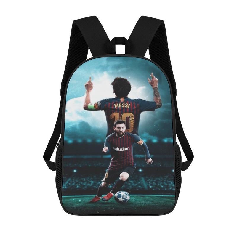 Lionel Messi Backpack Laptop Backpack For Men Women, Soccer Backpacks Shoulder Bag For Travel Hiking Camping Daypack