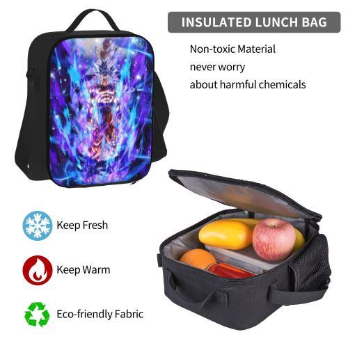 Anime 3PC Backpack Set, Casual Backpack, 3D Printed Laptop Backpack + Lunch Bag Combo