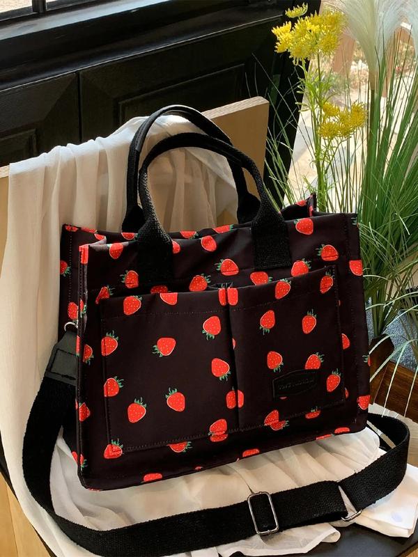 2024 Fall Summer Plain Color Large Capacity Tote Bag for Women, Casual Trendy Multi-pocket Design Shoulder Bag, Back To School Crossbody Bag for Trip, Tote Bag for Women, Fall Outfits, Fall Freshness