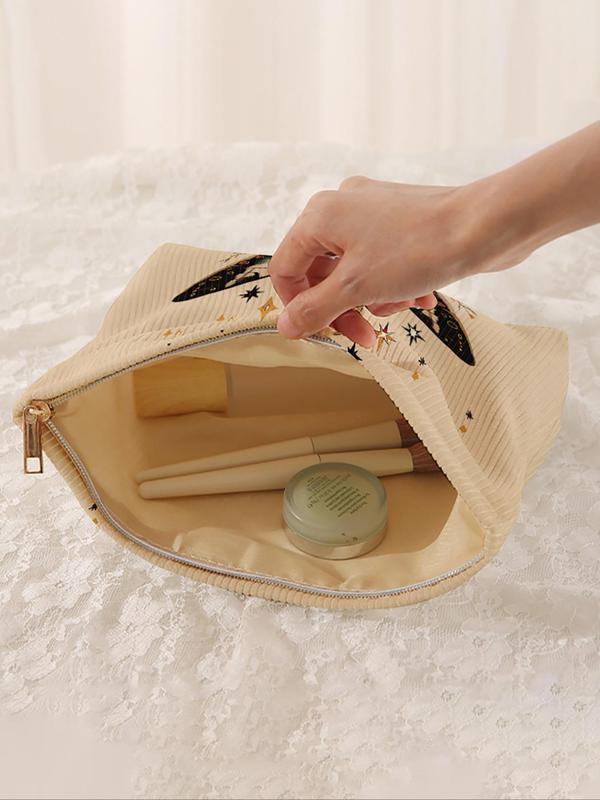 Moth Pattern Makeup Bag, Casual Versatile Storage Bag, Travel Makeup Bag, Suitable for Women and All Kinds of Occasions