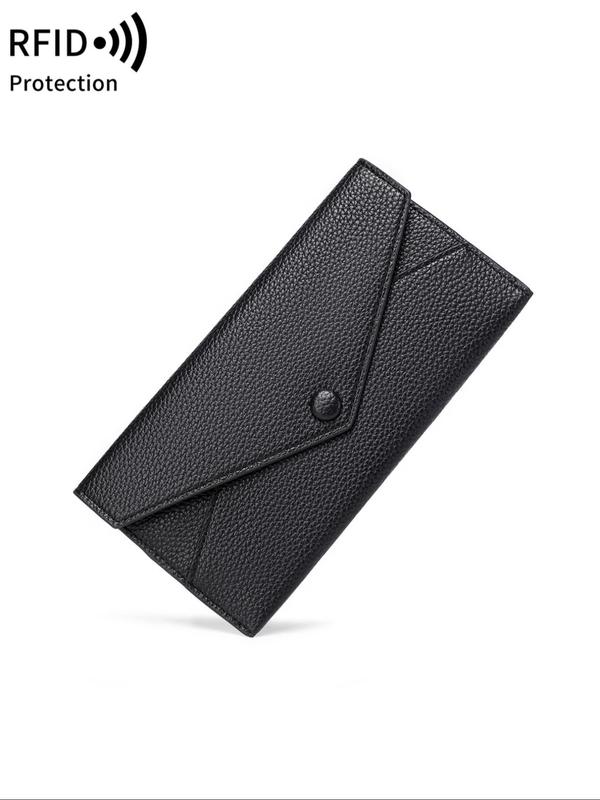 2024 New Style Solid Color Long Wallet, Fashionable Pu Leather Zipper Wallet for Women & Men, Casual Trendy Versatile High-quality Wallet for Daily Travel Work Commute