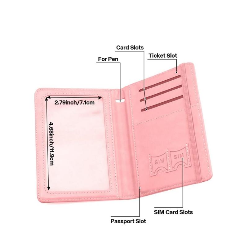 Passport Holder, Passport and Vaccine Card Holder Combo Passport Cover Passport Wallet Rfid Passport Holder Passport Case Passport Card Holder Family Pen Holder Passport Holder for Women Men